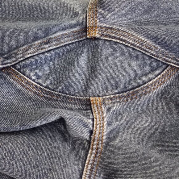 Duluth Trading Ballroom Relaxed Fit Dark Wash Blue Denim Jeans Mens 34 x 29 - Picture 6 of 9